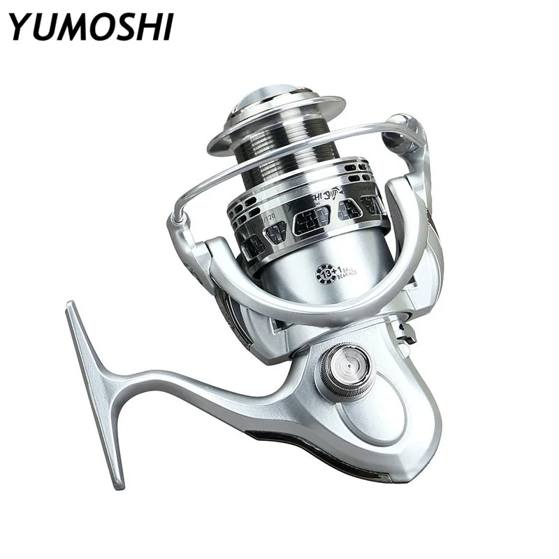 Вся Алюминиевая Рыболовная катушка 13+ 1BB 5,5: 1 CNC карбоновая рокерная рукоятка полностью Металлическая Рыболовная катушка из нержавеющей стали с подшипником Рыболовная катушка