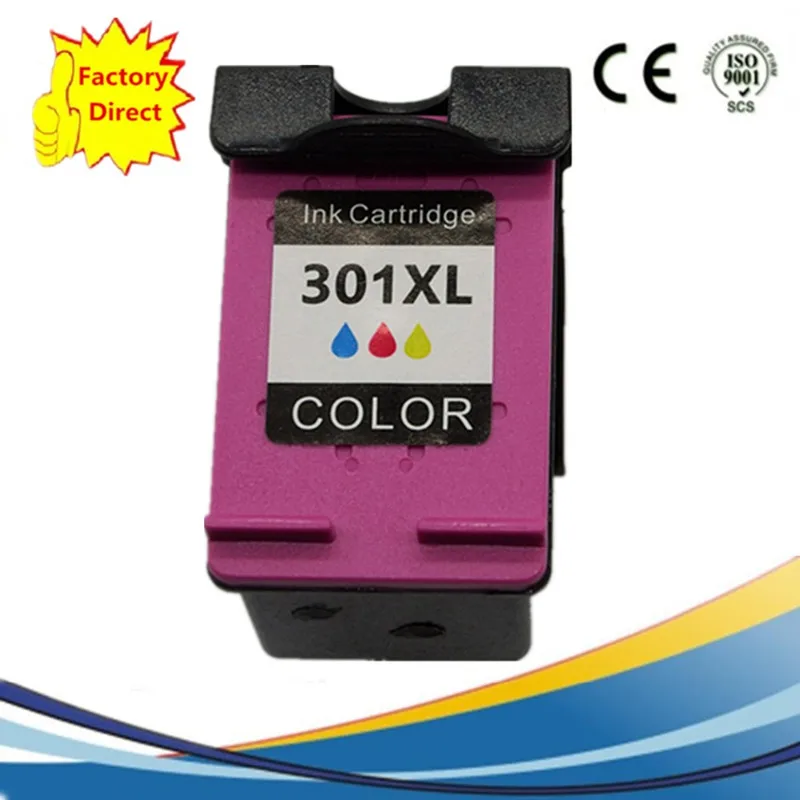 Цветные чернильные картриджи восстановленные для струйного принтера HP301 XL HP301 HP301XL ENVY 4500 4504 5530 - Цвет: 1C