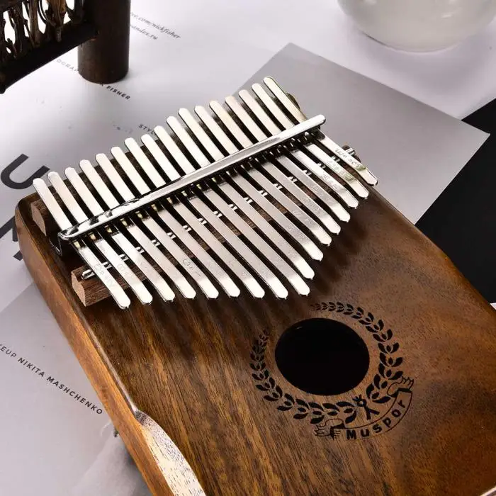 Красное дерево 17 ключ калимба Mbira большого пальца пианино с звукоснимателем и T8