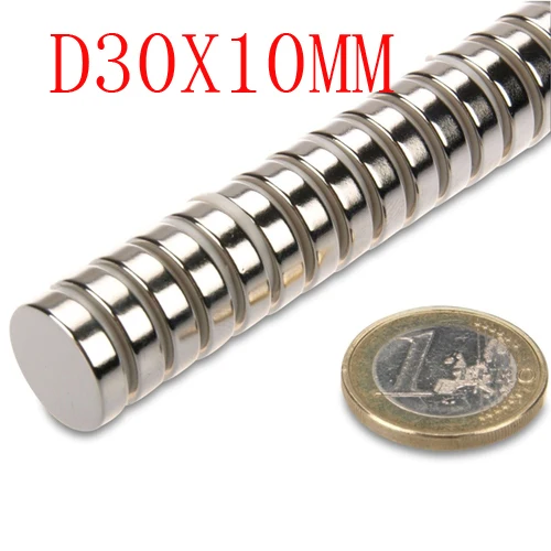 

limited 5 pcs 30 mm x 10 mm disc powerful magnet craft neodymium rare earth permanent strong N35 N35 30*10 30x10
