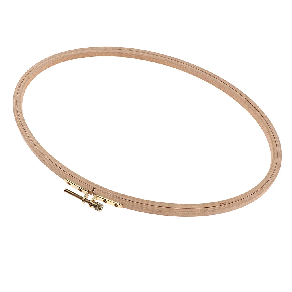 2pcs Oval Wooden Frame Hoop Circle Embroidery Set Round Machine Bamboo For Cross Stitch Hand DIY Household Craft Sewing 