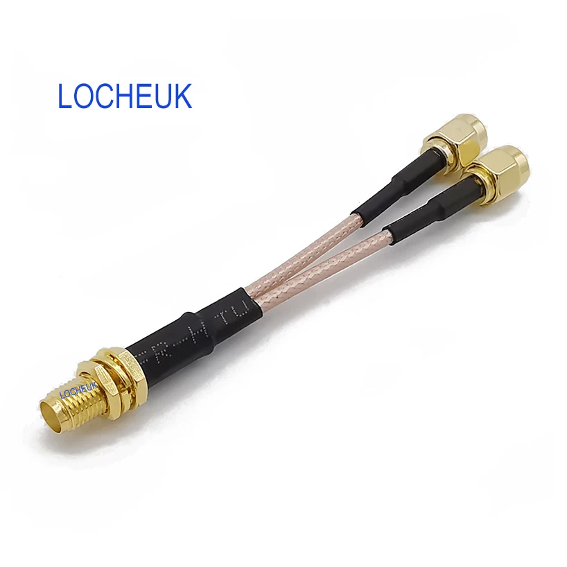 

RG316 Cable SMA Female to Y type 2X(Dual) SMA Male Connector Splitter Combiner Pigtail Wire for wifi router 7CM 10CM 15CM 20CM