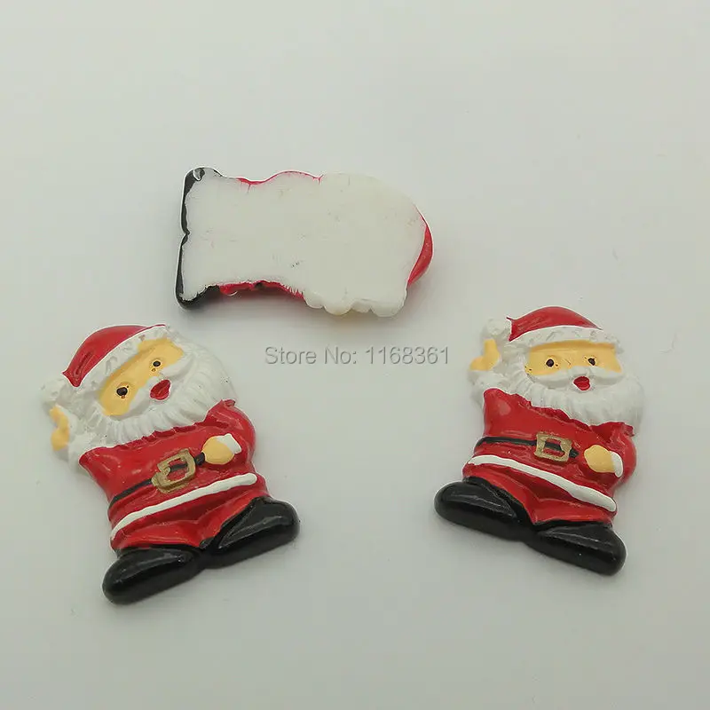 1pcs/lot resin flat back hailed Christmas father 29mm Cabochons Hair Bow Center DIY Christmas decration C111-4