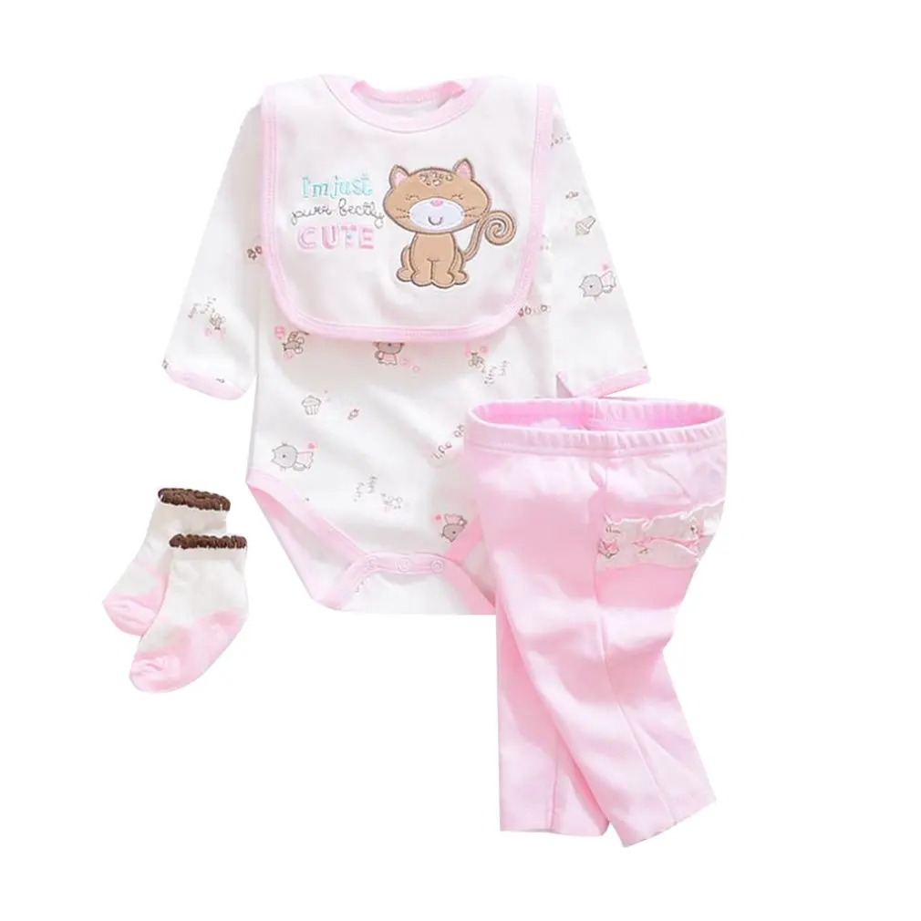 Одежда подходит для 50 55 см Reborn Baby Doll игрушки комбинезон брюки носок 3 шт./компл.