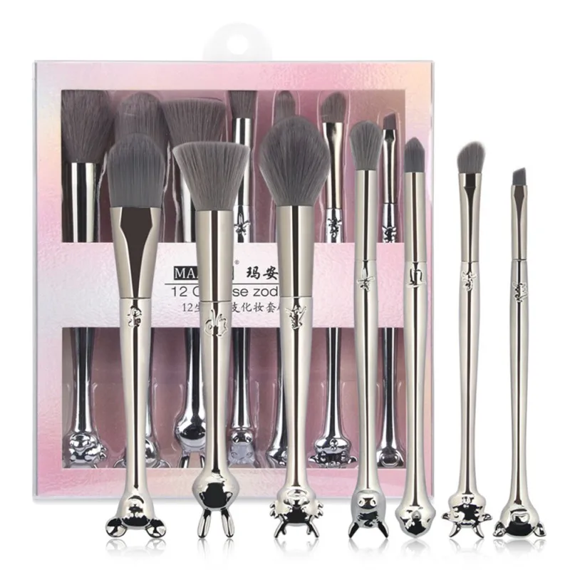 

Chinese Zodiac Design Makeup Brushes Sets Foundation Powder Blending Eyeshadow Makeup Brush Makeup Tool s3