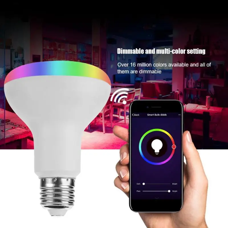 7 Вт умный дом Беспроводной WI-FI светодиодный лампы Smart Мощность WI ...