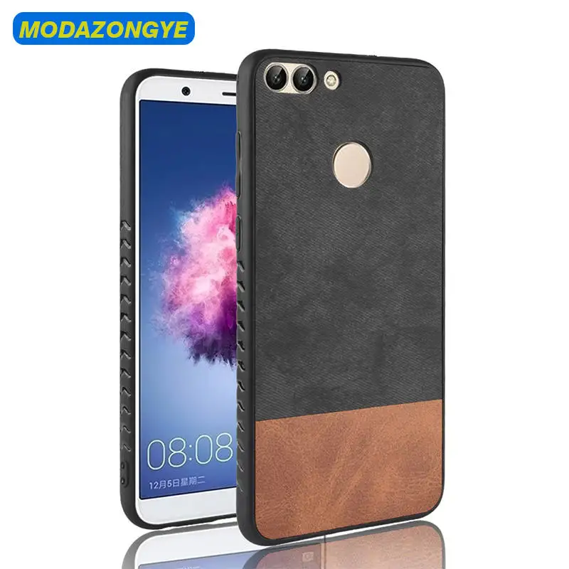 Huawei P Smart Case 5.65 inch 2in1 PU Leather Silicone Hard Back Cover Phone FIG-LX1 FIG-LA1 FIG-LX3 PSmart |