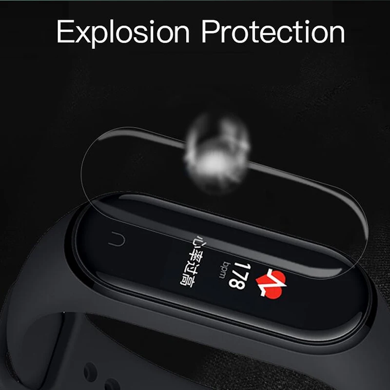3 шт Полное покрытие экрана протектор стекло для Xiaomi Mi Band 4 защитная пленка на xaomi
