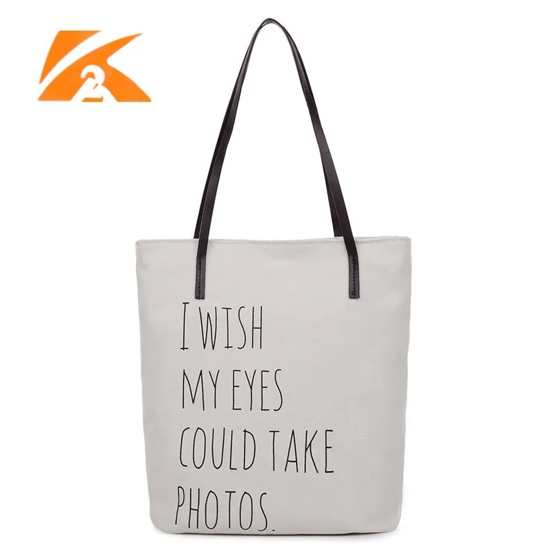 

2016 New Designer Style Women Handbag Canvas Shoulder Bags Famous Brand Letters Printing Portable Bag Lady Shopping Casual Totes