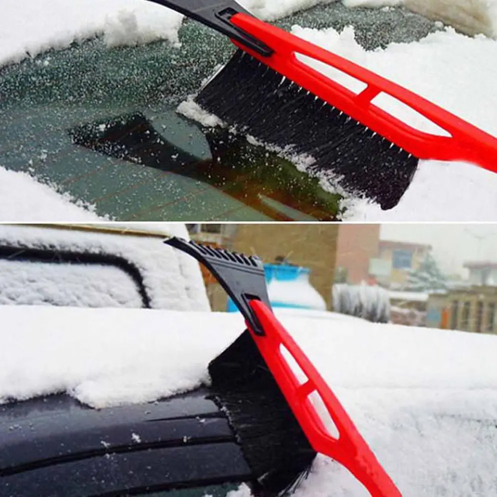 2-в-1 скребок для льда для снежной погоды щетка для лопаты для авто лобовое стекло передний капот зимняя очистить от льда инструмент для очистки