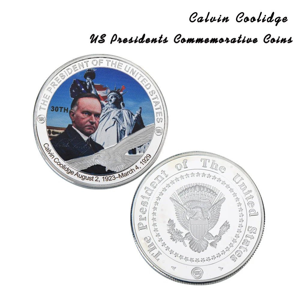 WR 30th президент США Посеребренная монета для домашнего декора 5 шт. Calvin Coolidge 999