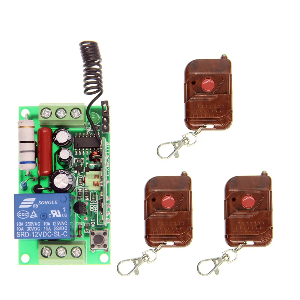 AC 220V 110V 1 CH 1CH RF беспроводной светодиодный светильник с дистанционным управлением