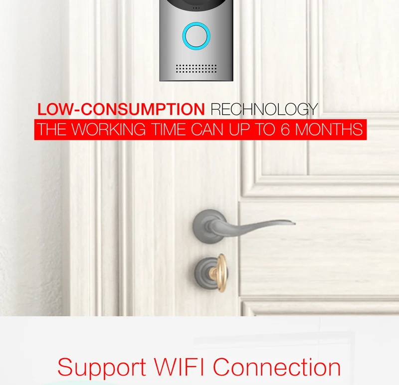 Для домашнего использования гостя дверной звонок WIFI App управление видео-телефон двери дома домофон PIR функция IP68 из водонепроницаемого материала