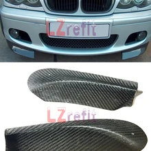 Настоящее углеродного Волокно CSL Стиль спереди Splitter 1 пара для BMW E46 2D 4D M Спорт бампер 98-06