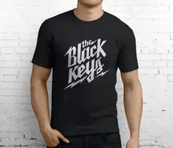 Новые Популярные черные ключи Группа Мужская черная футболка Размер S-3XLSummer модная футболка