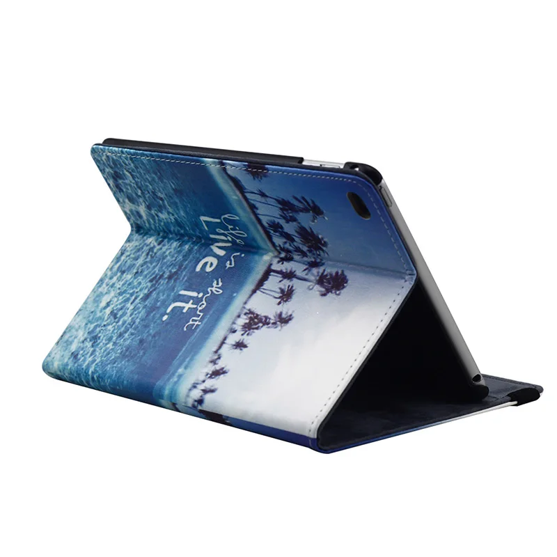 Printed PU Leather Leather Case Cover For Apple iPad Air 2 Smart Cover Stand Tablet Cases Funda For iPad 6 Auto Sleep Wake UP (4)