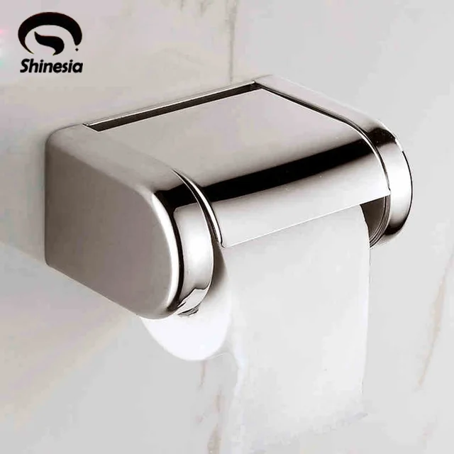 Newly Modern Style Bathroom Toilet Paper Holder Stainless Steel Newly Modern Style Bathroom Toilet Paper Holder Stainless Steel Tissue Rack Chrome Polished Waterproof Box