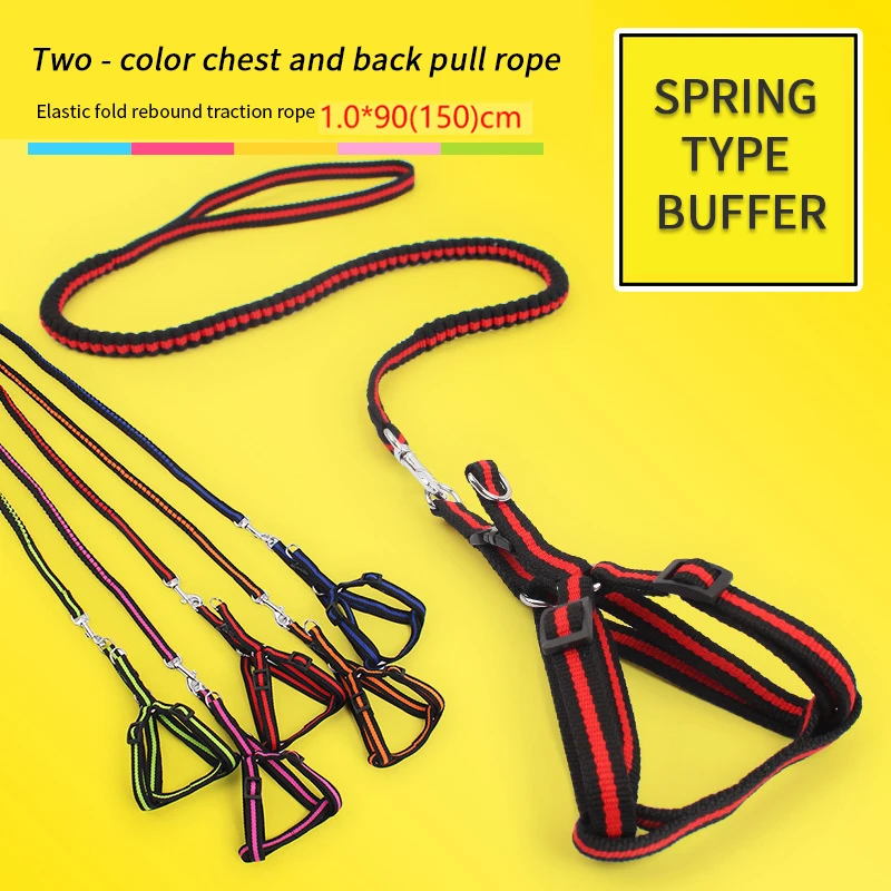 

Durable Dog Harness Leash Set for Small Medium Large Dogs Walking Training Elasticity Dog Leashes Vest Harness Easy On and Off
