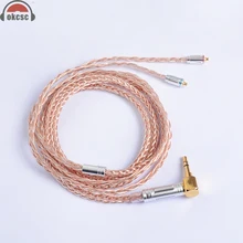 OKCSC 8 Core MMCX Cable 7N Single Crystal Copper Plated Silver Upgrade Cable for Shure SE846, SE535, SE425, SE315, SE215, UE900 bgvp m1 apt x bluetooth v4 2 cable for mmcx earphones hifi 8 core occ silver plated cable with microphone for shure for ue