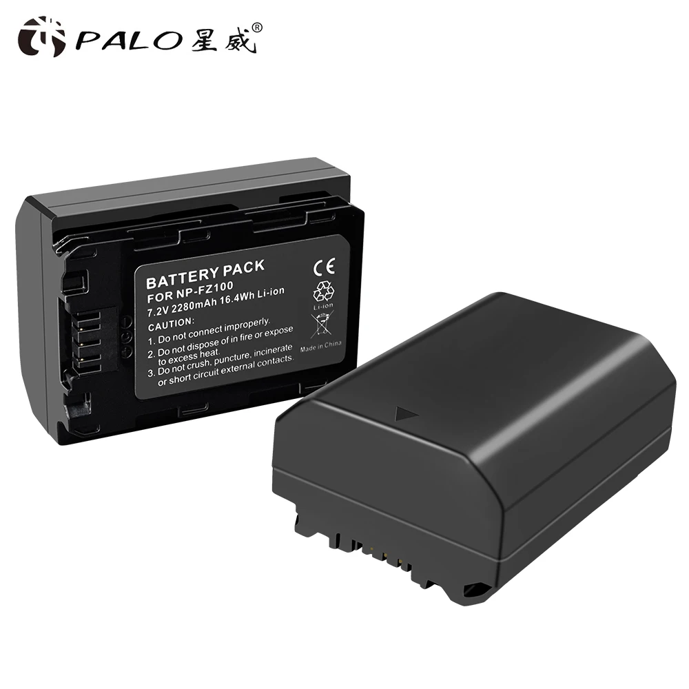 Pacco Batteria 7.4V 2280Mah Np-Fz100 Npfz100 Per Sony A9 Ii / A7R Iv / A7R Iii / A7 Iii / Ilce-9 Ilce9 Ilce-7Rm3 Ilce-7M3 A6600