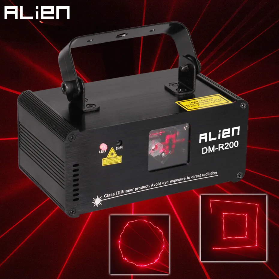 الغريبة عن DMX512 الأحمر 200 mW ضوء الليزر المهنية المرحلة إضاءة الماسح DJ حزب مشاهدة عيد الميلاد ضوء تأثير العارض ديسكو