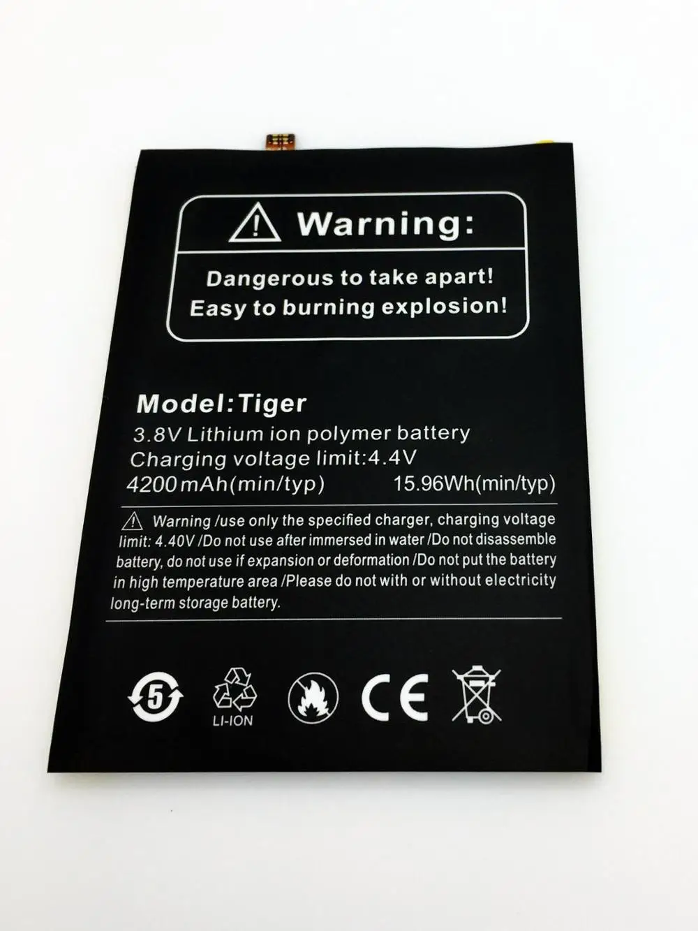 Оригинальный Ulefone аккумулятор Tiger 4200 мАч 3 8 в для Мобильный телефон 5 &quotHD MTK6737