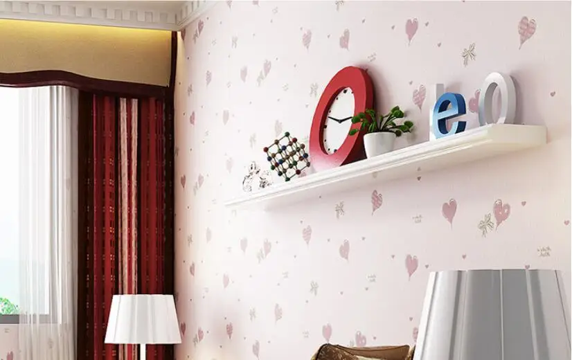 Beibehang самоклеющиеся обои розовый мультфильм теплый романтический для мальчиков и девочек спальня детская комната задний план обои