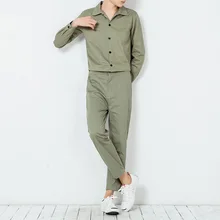 Зимние мужские хип-хоп танцевальные комбинезоны мешковатые брюки "Карго" комбинезон для Волос Стилист цельный комбинезон мужские Свободные Комбинезоны D82404