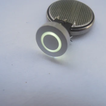 

5pcs 10mm White LED Cap CIRCLE 12V 50mA Momentary Tact Push Button Switch