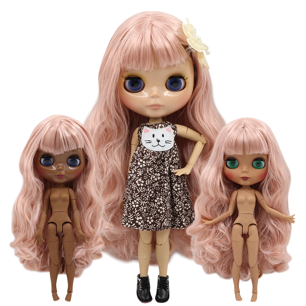 

ICY 1/6 bjd factory blyth doll joint body pink hair with bangs hair BL1329 30cm