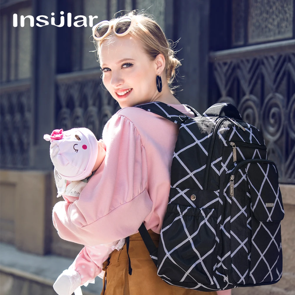 

Baby Diaper Nappy Changing Mother Mummy Women Pad Backpack Shoulders Waterproof Bag Printing Nylon Outdoors 5 Colors FfWV