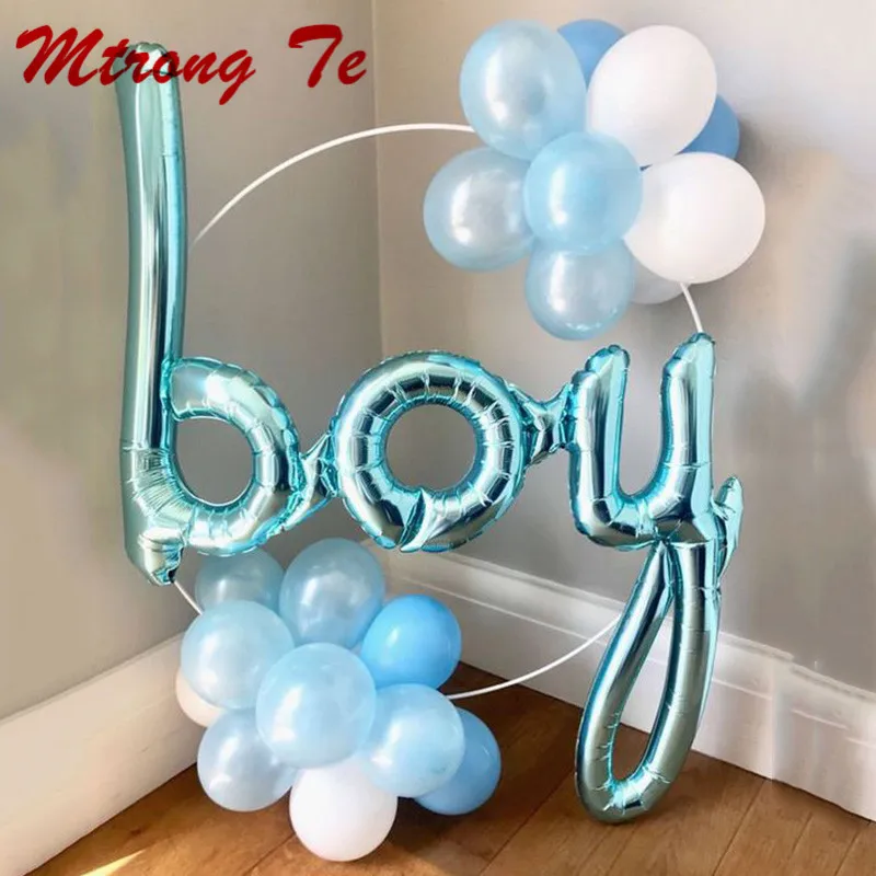 Воздушные шары из фольги с надписью «Hello Baby» для мальчиков и девочек, 1 день рождения, 1 день рождения
