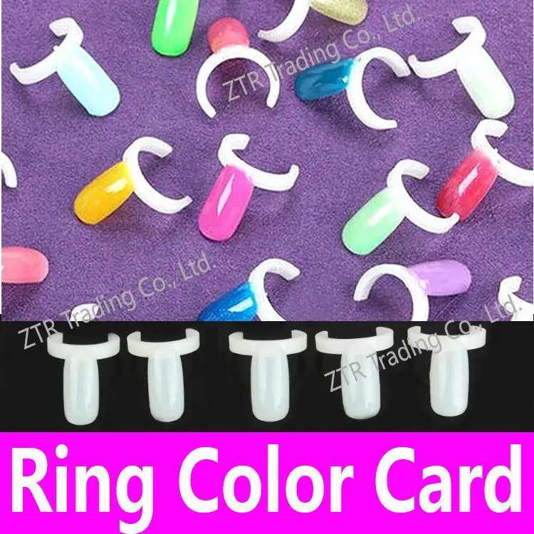 

50pcs Ring Shape Nail Polish Showing Shelf Ring Color Card Fake Nail False Nail Tips Swatches Plastic Gel Polish Bottle Showing