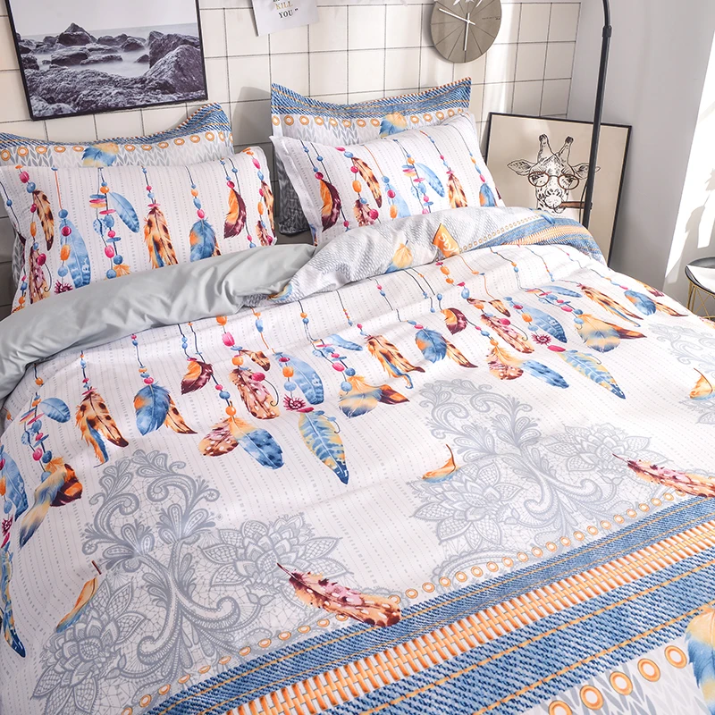Modern Printed Bedding Set 3pcs2pcs Duvet Cover Pillowcase Pillow Sham Home Textile Adult King Queen Size No Sheet No Fillers (16)