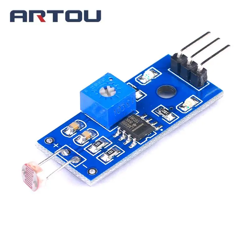 10 шт. оптический чувствительный светильник сопротивления обнаружения светочувствительный сенсор модуль для arduino 3pin DIY Kit