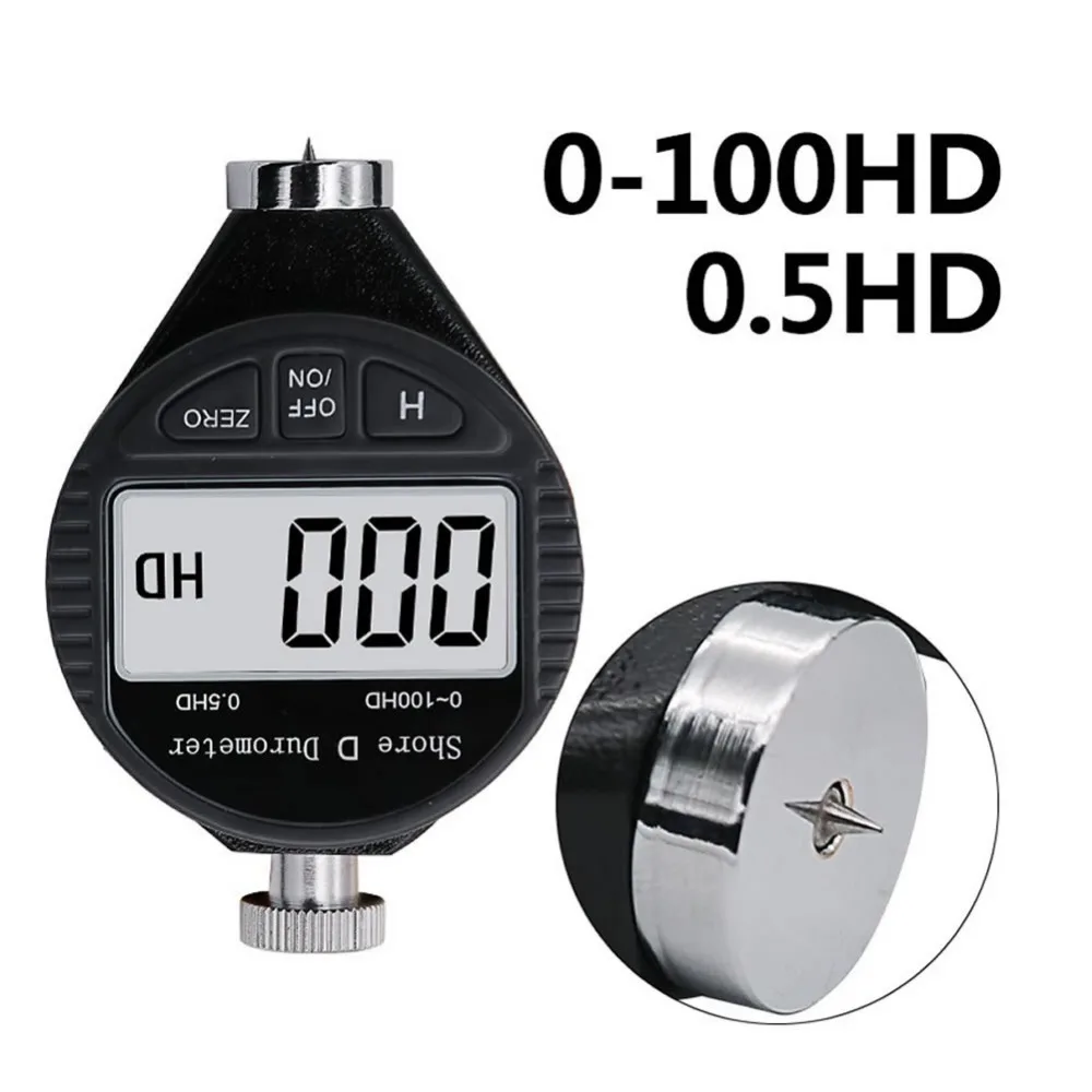 0-100H A/C/D Тип ЖК-дисплей Цифровой Твердомер для пластикового резинового тестового инструмента интерфейс передачи данных склероскоп Шора