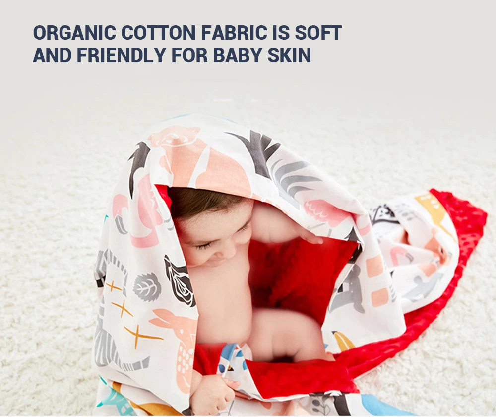80x100 см Insular SU5001M младенческое Хлопковое одеяло для малышей 3D в горошек двухслойные сохраняющие тепло дышащие прочные удобное одеяло