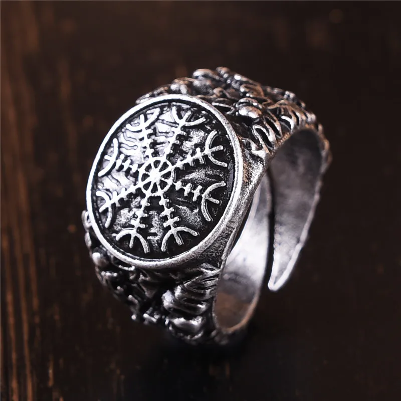 Viking Aegishjalmur кольца Для женщин мужские этнические ювелирные изделия bague Прямая