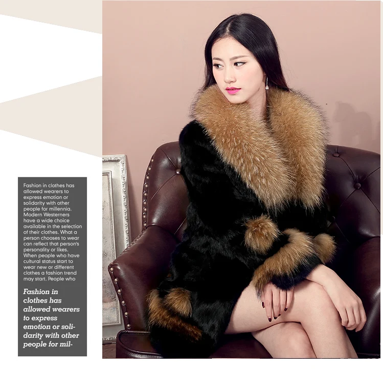 Women Raccoon Hair Fur Coat Long Winter Rabbit Fur Jacket Plus Size 6XL Thick Elegant Ladies Fur Jackets Winter Jacket Coats AS019 (4)