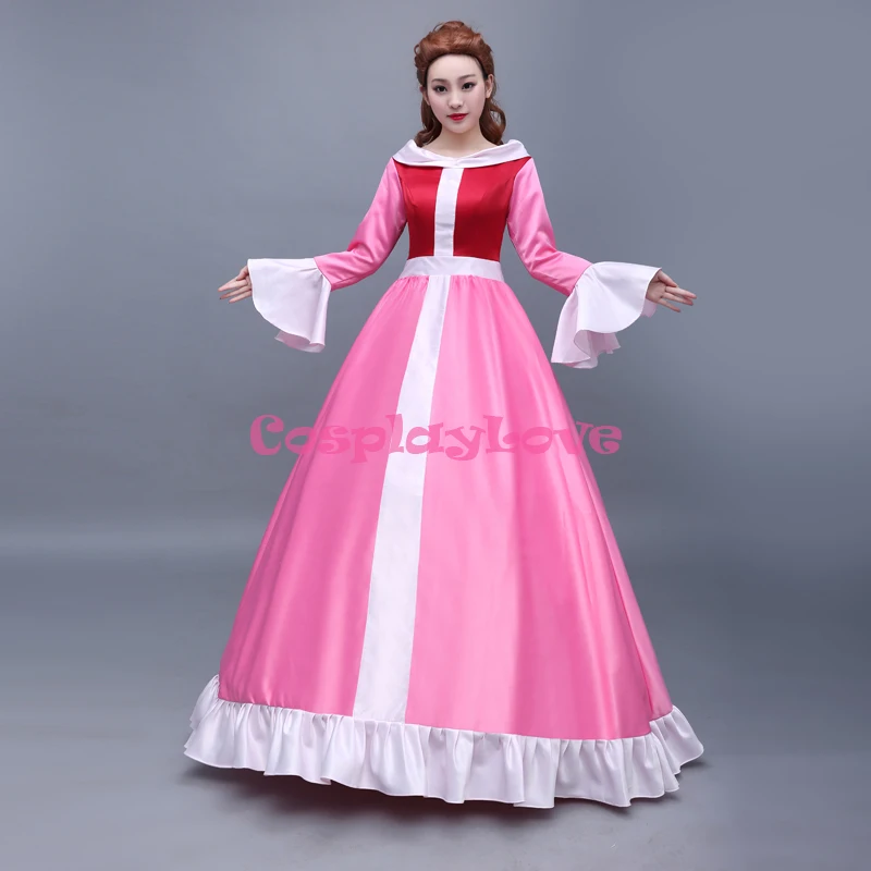 CosplayLove Movie Beauty and The Beast Custom-made Pink Belle Cosplay Dress Princess Cosplay Costume For Kid Adult Women (2)