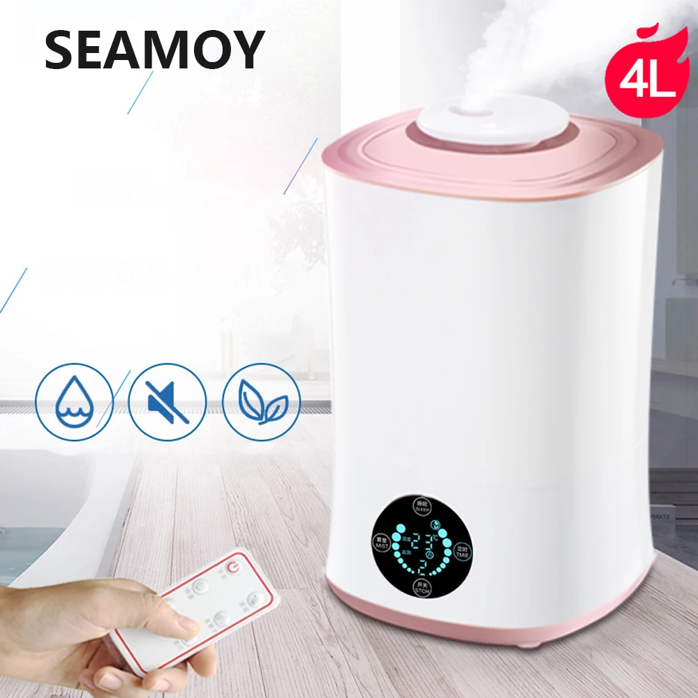 

4L Cool Mist Ultrasonic Humidifiers for Bedroom with Whisper-Quiet Operation, Filterless Vaporizer for Home, Room, Babies, Water