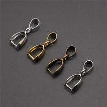 30 Uds 4 colores 6 tamaño colgante de cobre Clip broche pellizco Clip fianza colgante conectores fianza cuentas de resultados de la joyería y componentes