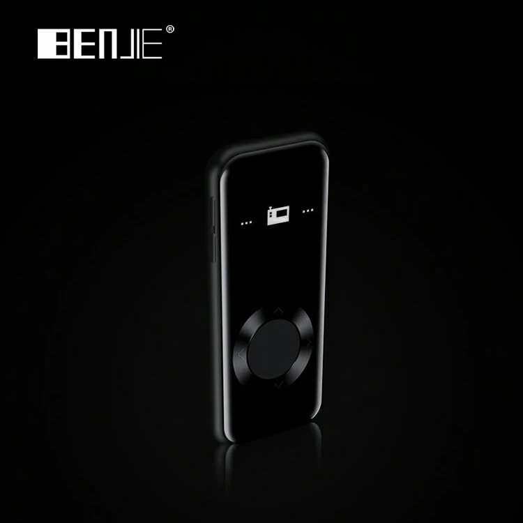 BENJIE MP3-плеер 7,1 мм тонкий музыкальный плеер мини стерео 3D звук FM Запись электронная книга полностью Металлическая 8 ГБ Спорт MP3 с наушниками