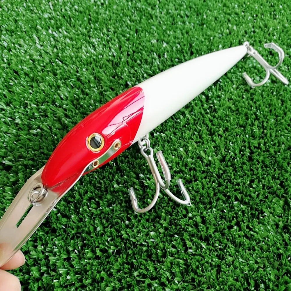 Isca de Pesca Noeby Lote Língua Grande Minnow Isca 64.7g 185mm 76g 225mm Cores 3d Olhos Artificial Dura 4 Pçs - 5 High Quality Esporte e Lazer