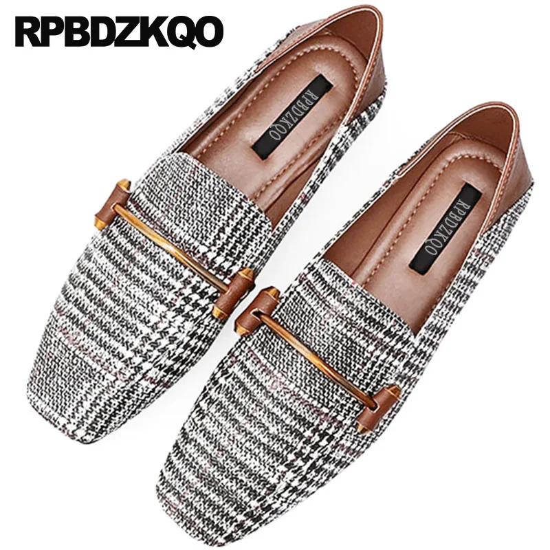 plaid flats large size wide fit shoes ladies china 2018 designer gingham square toe brown chinese metal women big retro loafers цена plaid flats large size wide fit shoes ladies china 2018 designer gingham square toe brown chinese metal women big retro loafers цены онлайн