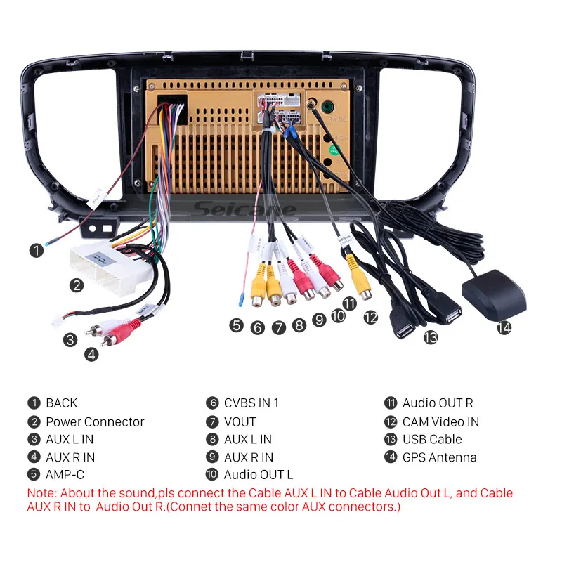 Sale Seicane 2din 9 inch GPS Navi Radio Android 8.1 for Kia Sportage R 2018-2019 with Bluetooth HD Touchscreen USB support Carplay 4