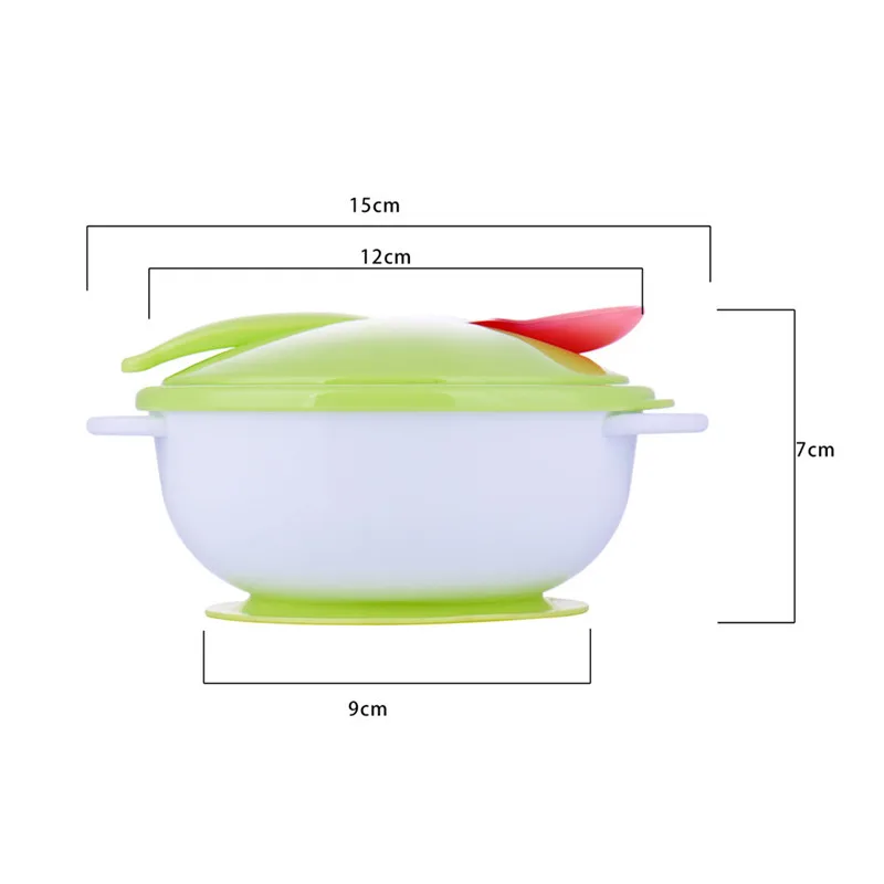 Детская Чаша обучающая посуда с присоской помощь еда чаша ложка с датчиком температуры чаша набор детская посуда