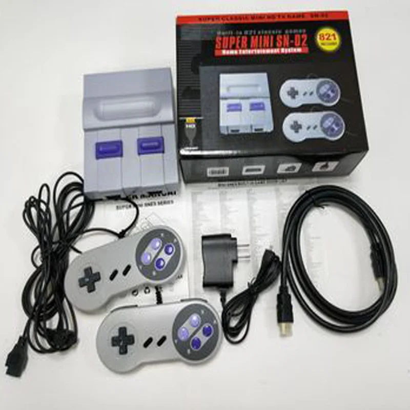 Coolbaby HDMI/AV TV Video Game Console Handheld Retro Family Game Console Built-In 821/500 Classic for SNES Games Dual Gamepad