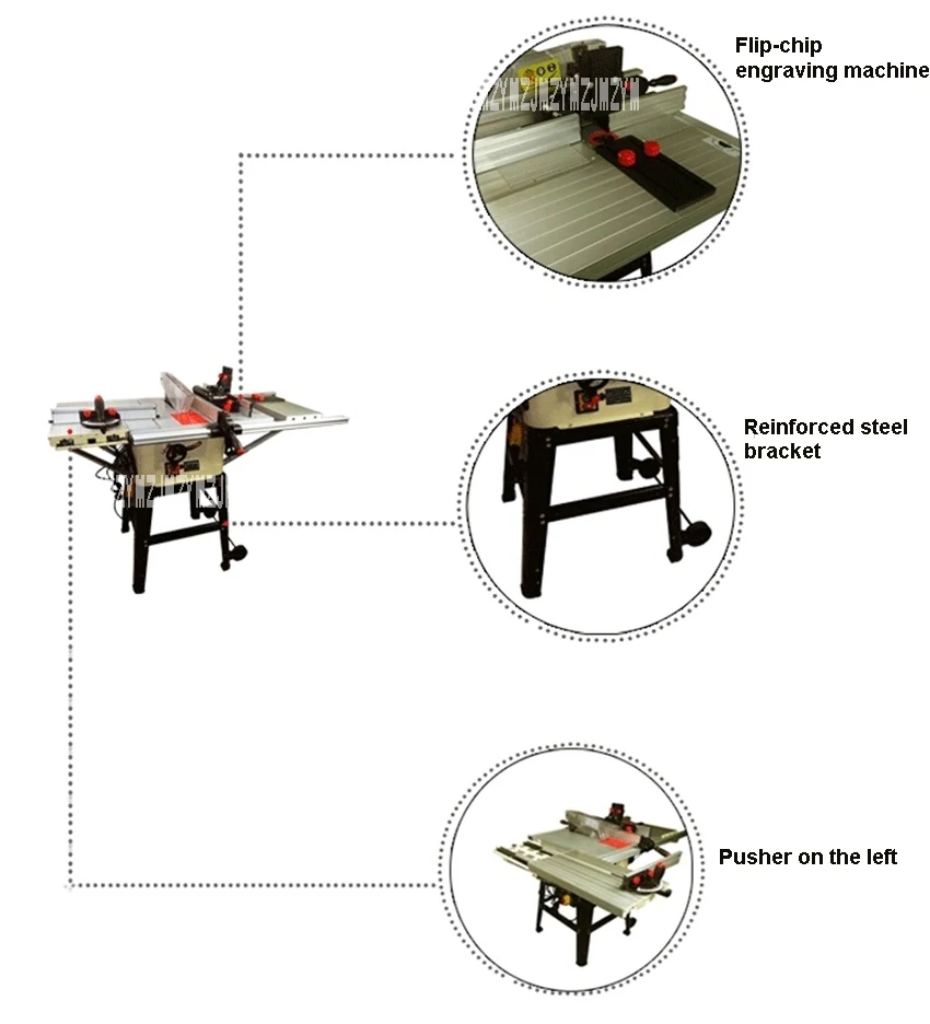 JTS-250IID многофункциональная электрическая настольная пила, точный раздвижной стол, пила, деревообрабатывающий Обрезной стол, пильный станок, 220 В, 1800 Вт
