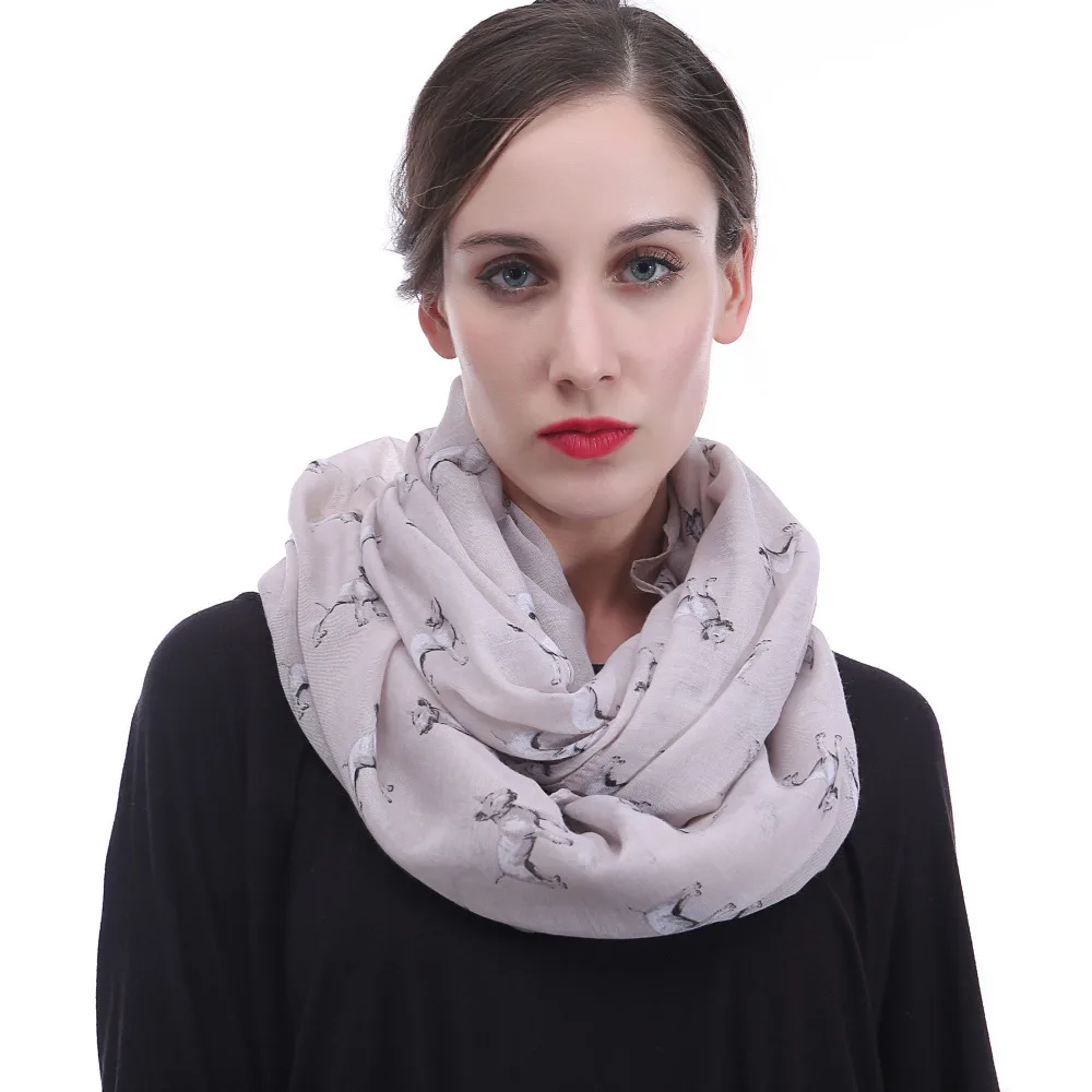 

10pcs/lot Bull Terrier Dog Printed Loop Infinity Scarf Wrap Soft Lightweight